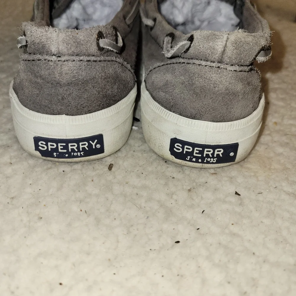 Sperry Top-Sider Gray‎ Crest Boat Canvas Deck Shoes  Womens Size 7.5